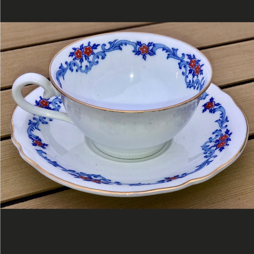 Early 20th Century Antique Schumann Bavaria US ZONE Germany Teacup & Saucer